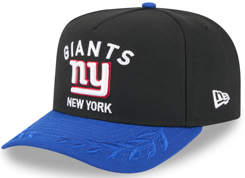Men's New York Giants New Era 2025 NFL Draft Black A-Frame 9FIFTY Snapback Adjustable Hat - Pro Jersey Sports