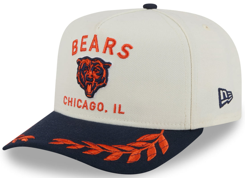 Men's Chicago Bears New Era 2025 NFL Draft Chrome A-Frame 9FIFTY Snapback Adjustable Hat - Pro Jersey Sports