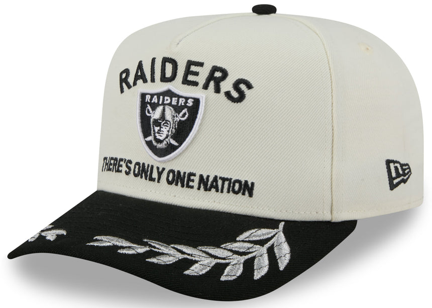 Men's Las Vegas Raiders New Era 2025 NFL Draft Chrome A-Frame 9FIFTY Snapback Adjustable Hat - Pro Jersey Sports