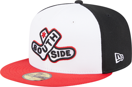 Chicago White Sox New Era Black/White/Red 2025 City Connect Batting Practice 59FIFTY Fitted Hat - Pro Jersey Sports