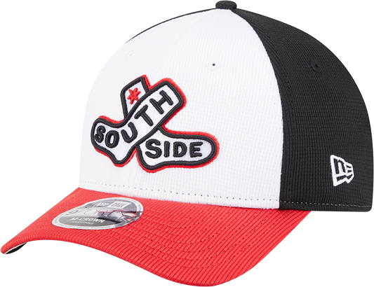 Chicago White Sox New Era Black/Red 2025 City Connect Batting Practice M-Crown 9FORTY Adjustable Hat - Pro Jersey Sports
