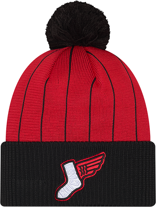 Men's Chicago White Sox 2025 City Connect Red/Black New Era Cuffed Knit Hat - Pro Jersey Sports