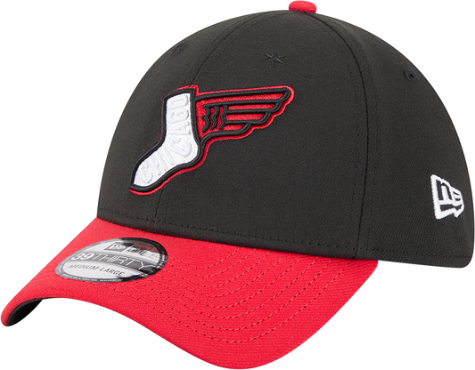 Chicago White Sox 2025 City Connect Alternate Black/Red New Era 39THIRTY Flex Fit Hat - Pro Jersey Sports