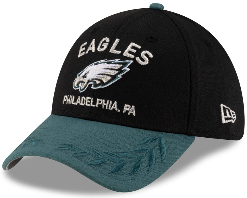 Men's Philadelphia Eagles New Era 2025 NFL Draft Black 39THIRTY Flex Fit Hat - Pro Jersey Sports