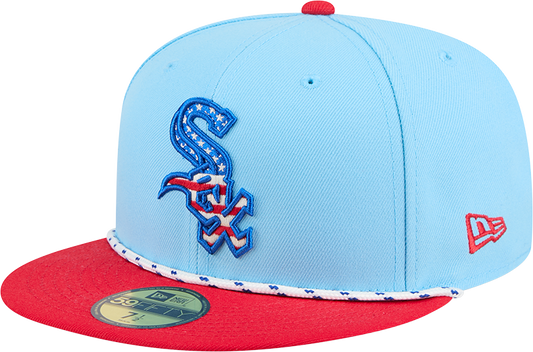 Chicago White Sox 2025 Independence Day New Era Blue 59FIFTY Fitted Hat - Pro Jersey Sports