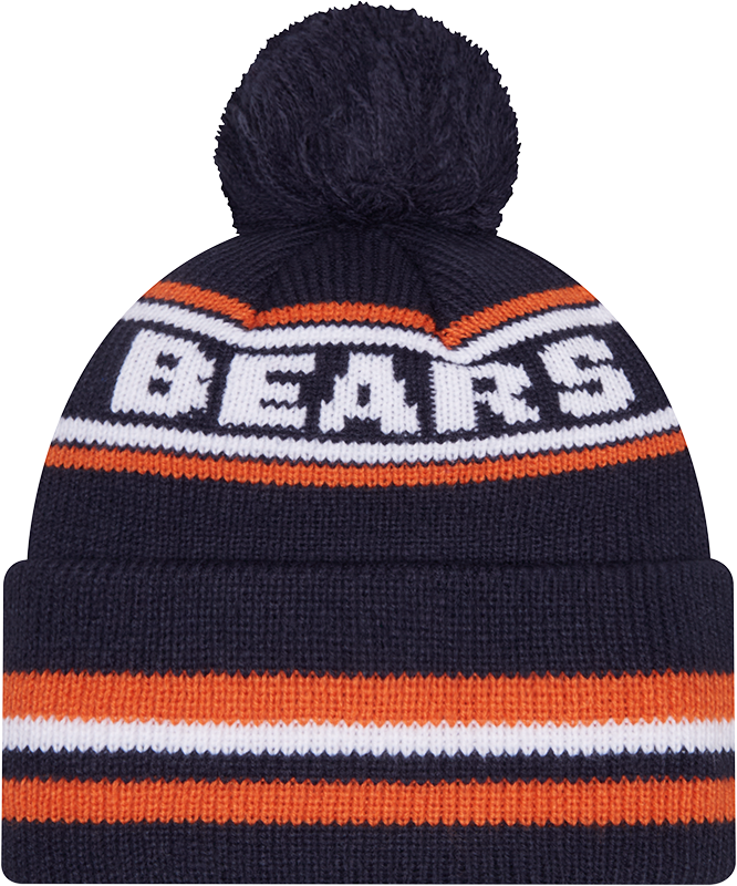 Chicago Bears Navy New Era Knit Classic Cuffed Pom Knit - Pro Jersey Sports