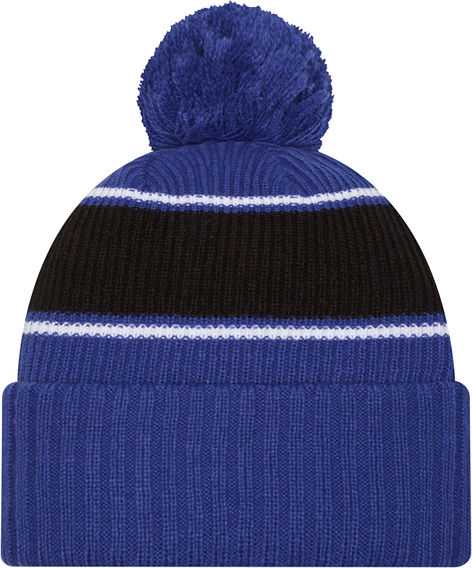 Duke Blue Devils New Era Bold Knit Cuffed Knit Hat with Pom - Royal - Pro Jersey Sports