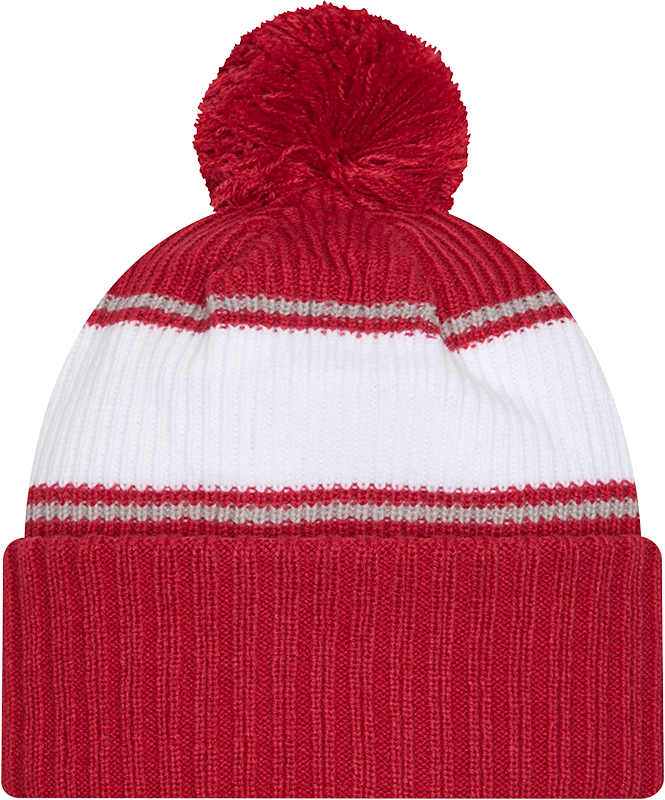 Indiana Hoosiers New Era Bold Knit Cuffed Knit Hat with Pom -Crimson - Pro Jersey Sports