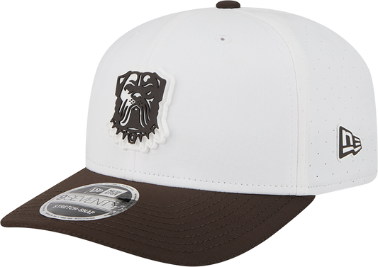 Men's Cleveland Browns New Era White/Brown 2025 NFL Training Camp 9SEVENTY Adjustable Hat - Pro Jersey Sports