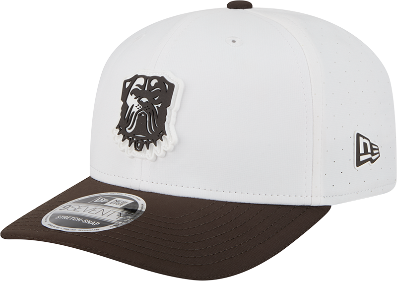 Men's Cleveland Browns New Era White/Brown 2025 NFL Training Camp 9SEVENTY Adjustable Hat - Pro Jersey Sports