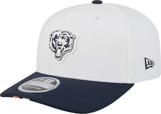 Men's Chicago Bears New Era White/Navy 2025 NFL Training Camp 9SEVENTY Adjustable Hat - Pro Jersey Sports