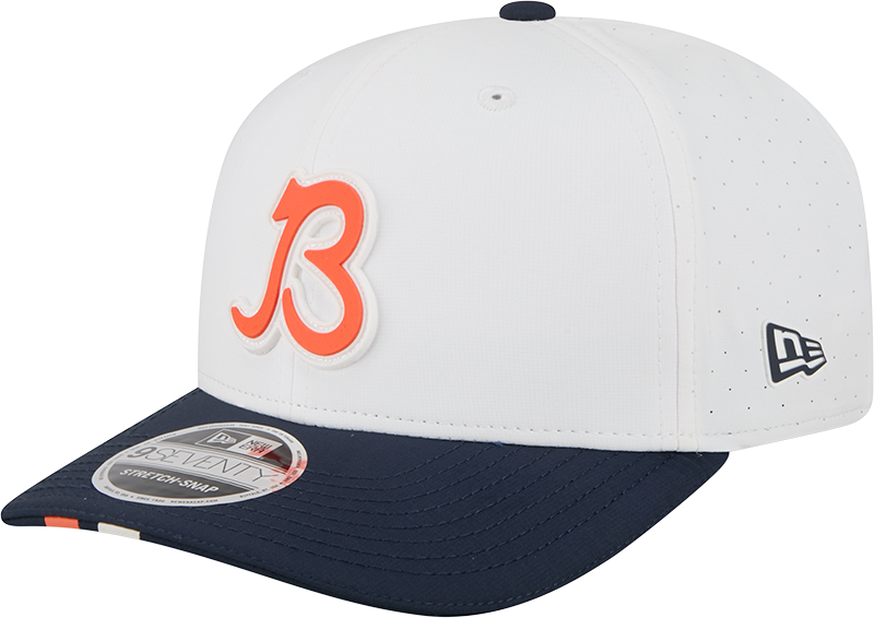 Men's Chicago Bears New Era White/Navy B 2025 NFL Training Camp 9SEVENTY Adjustable Hat - Pro Jersey Sports
