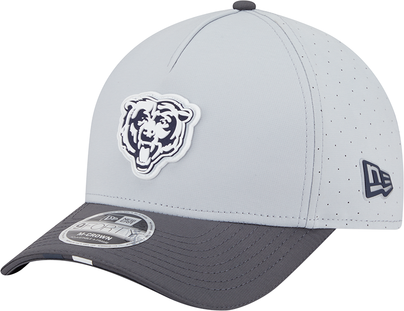 Men's Chicago Bears New Era Gray/Graphite 2025 NFL Training Camp 9FORTY M-Crown Adjustable A-Frame Hat - Pro Jersey Sports