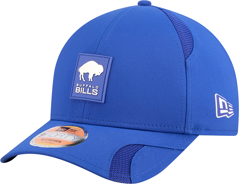 Men's Buffalo Bills New Era Blue 2025 NFL Sideline Heat 9FORTY M-Crown Adjustable Hat - Pro Jersey Sports