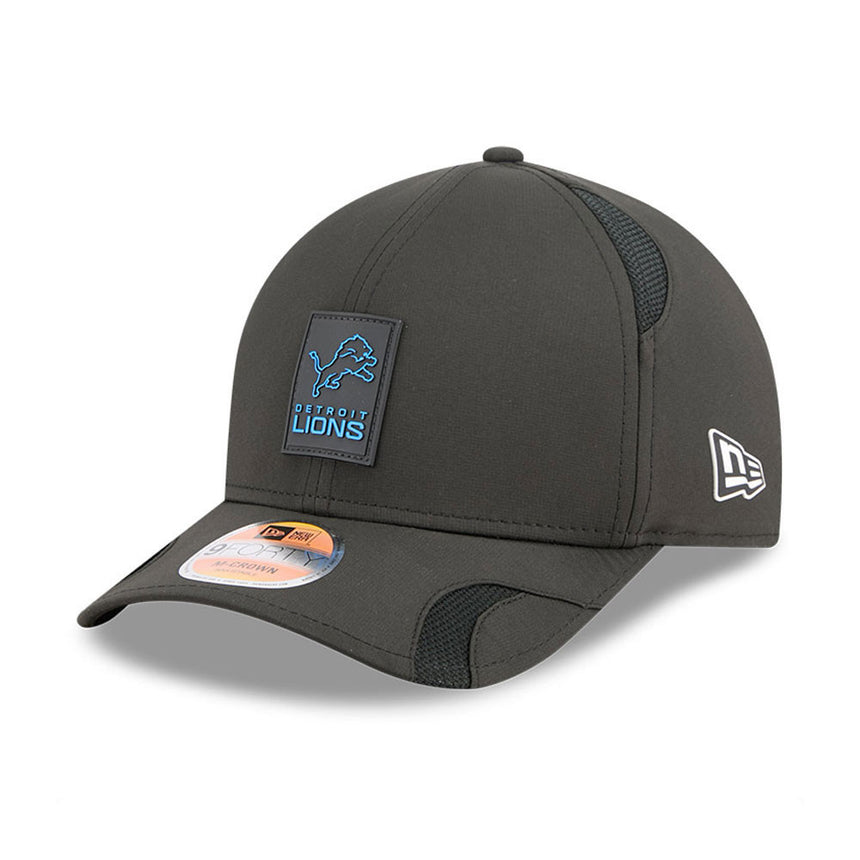 Men's Detroit Lions New Era Black 2025 NFL Primary Logo Sideline Heat 9FORTY M-Crown Adjustable Hat - Pro Jersey Sports
