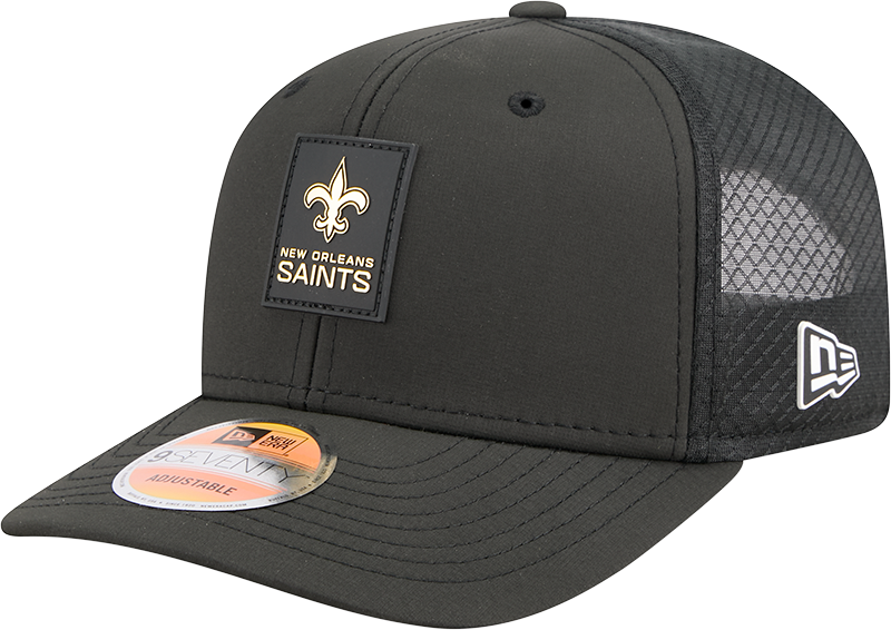 Men's New Orleans Saints New Era Blue 2025 Sideline 9SEVENTY Trucker Adjustable Hat - Pro Jersey Sports