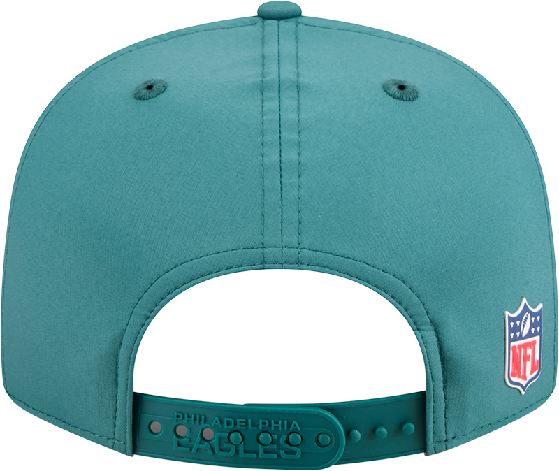 Men's Philadelphia Eagles New Era Green 2025 Sideline Split Panel 9FIFTY Snapback Hat - Pro Jersey Sports