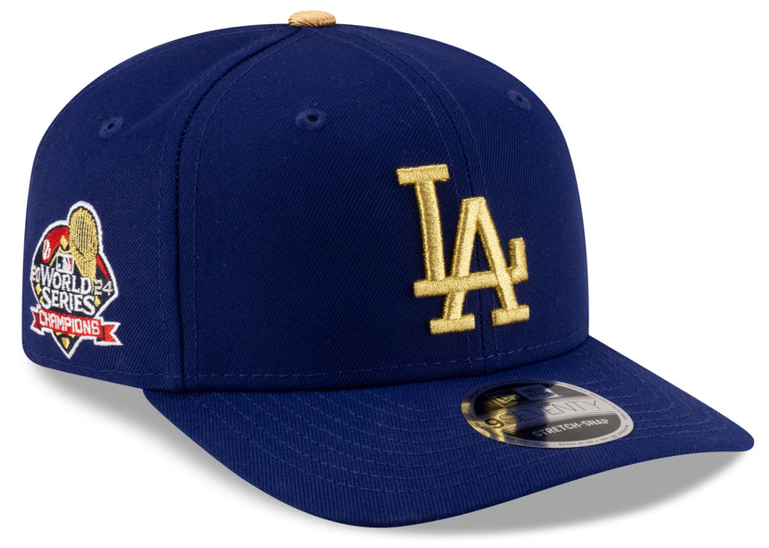 Los Angeles Dodgers Royal Blue New Era MLB Gold Champions 9SEVENTY Stretch Snap Adjustable Hat - Pro Jersey Sports