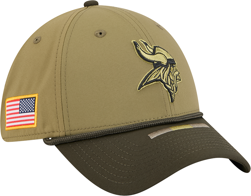 Men's Minnesota Vikings New Era Green 2025 Salute to Service 39THIRTY Flex Hat - Pro Jersey Sports