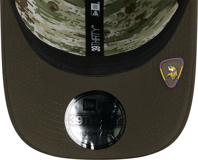 Men's Minnesota Vikings New Era Green 2025 Salute to Service 39THIRTY Flex Hat - Pro Jersey Sports