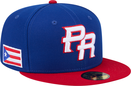 Puerto Rico Baseball New Era 2026 World Baseball Classic 59FIFTY Fitted Hat - Royal/Red - Pro Jersey Sports