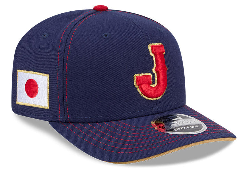 New Era Japan 2026 World Baseball Classic 9SEVENTY Stretch Snap Adjustable Hat - Navy Blue - Pro Jersey Sports