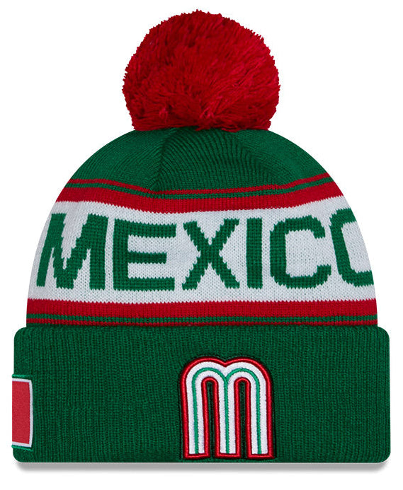 New Era Mexico 2026 World Baseball Classic Winter Knit Hat - Green/Red - Pro Jersey Sports