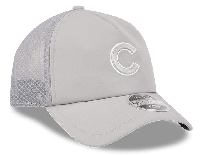 Chicago Cubs New Era 2026 Batting Practice 9Forty APEX "C" Logo Snap Adjustable Hat-Grey - Pro Jersey Sports