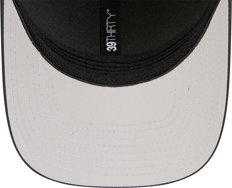 Chicago Cubs New Era M-Crown 39Thirty Metallic Black Performance Flex Fit Hat