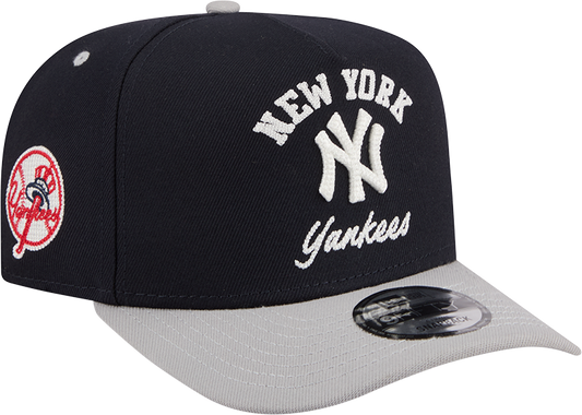 New York Yankees New Era Arched Navy A-Frame 9FIFTY Snapback Hat