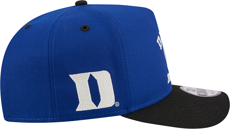 Duke Blue Devils New Era Blue A-Frame 9FIFTY Snapback Hat-Mascot Logo - Pro Jersey Sports