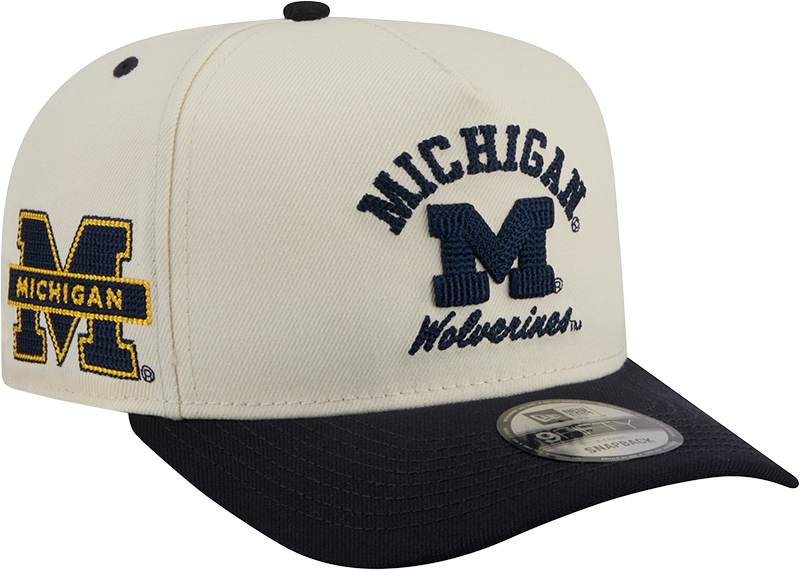 Michigan Wolverines New Era Arched Ivory A-Frame 9FIFTY Snapback Hat - Pro Jersey Sports
