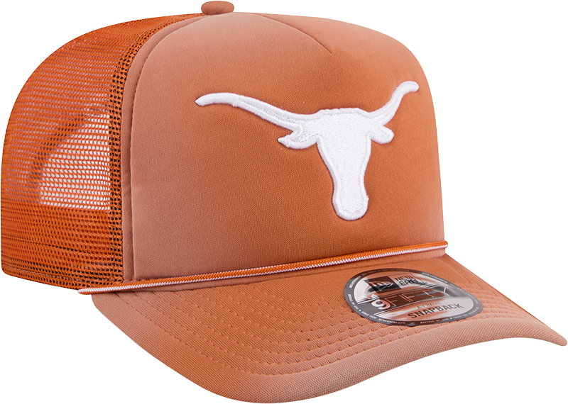 Texas Longhorns New Era Burnt Orange Fade Rope 9FIFTY A-FRAME Trucker Snapback Hat - Pro Jersey Sports