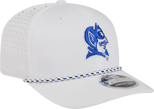 Duke Blue Devils New Era Team White Rope 9SEVENTY Stretch-Snap Adjustable Hat - Pro Jersey Sports