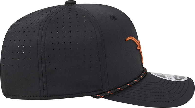 Texas Longhorns New Era Black Rope 9SEVENTY Stretch-Snap Adjustable Hat - Pro Jersey Sports