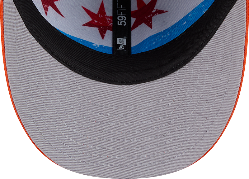 Men's Chicago Bears New Era Navy/Orange 2026 NFL Draft Pre-Curved 59FIFTY Fitted Hat