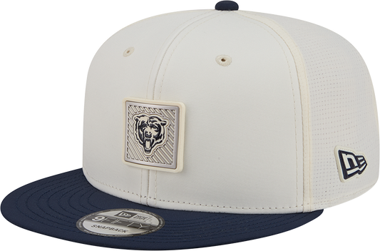 Men's Chicago Bears New Era Cream/Navy 2026 NFL Training Camp 9FIFTY Snapback Hat