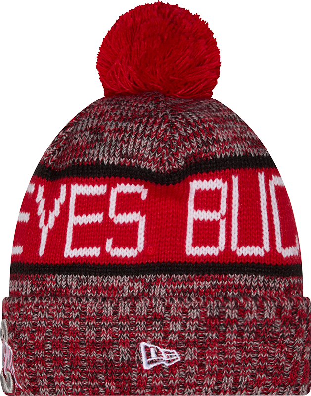 Ohio State Buckeyes New Era Knit Classic Cuffed Knit Hat with Pom