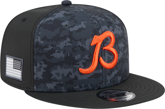 Chicago Bears New Era 2026 Salute To Service 9FIFTY 'B' Logo Adjustable Snapback Hat - Black (Copy)
