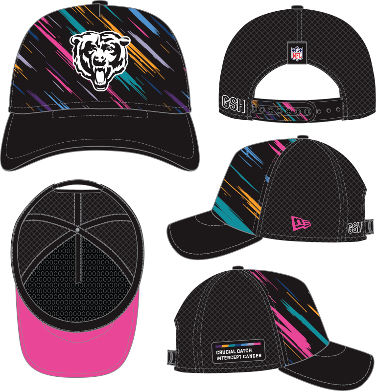 Men's Chicago Bears New Era 2026 Crucial Catch Apex 9FORTY Adjustable Trucker Hat