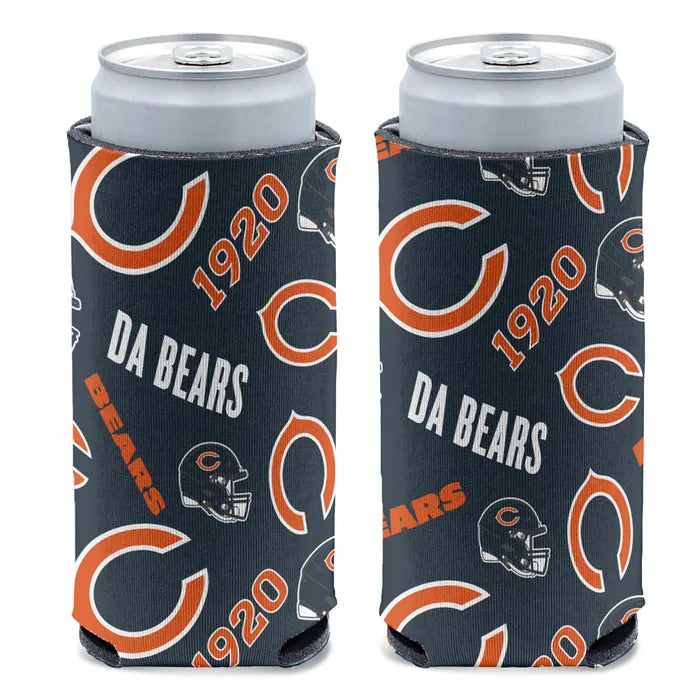 Chicago Bears Scatter Slim. Can Cooler By Wincraft - Pro Jersey Sports