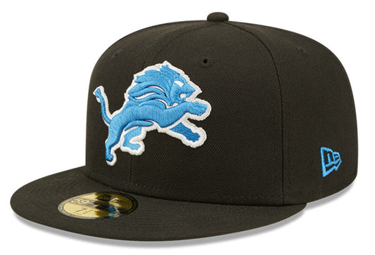 Men's Detroit Lions New Era Basic Black 59FIFTY Fitted Hat - Pro Jersey Sports