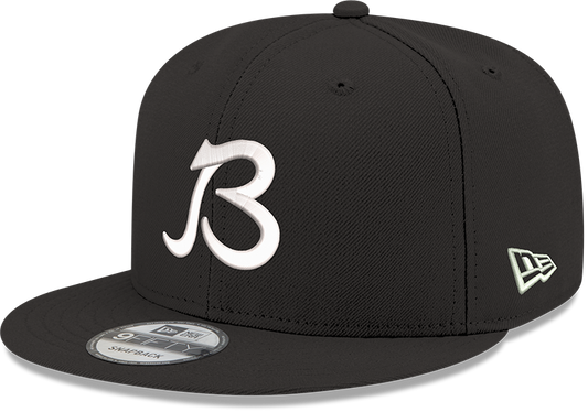 Mens Chicago Bears New Era Black B Logo 9FIFTY Snapback Hat
