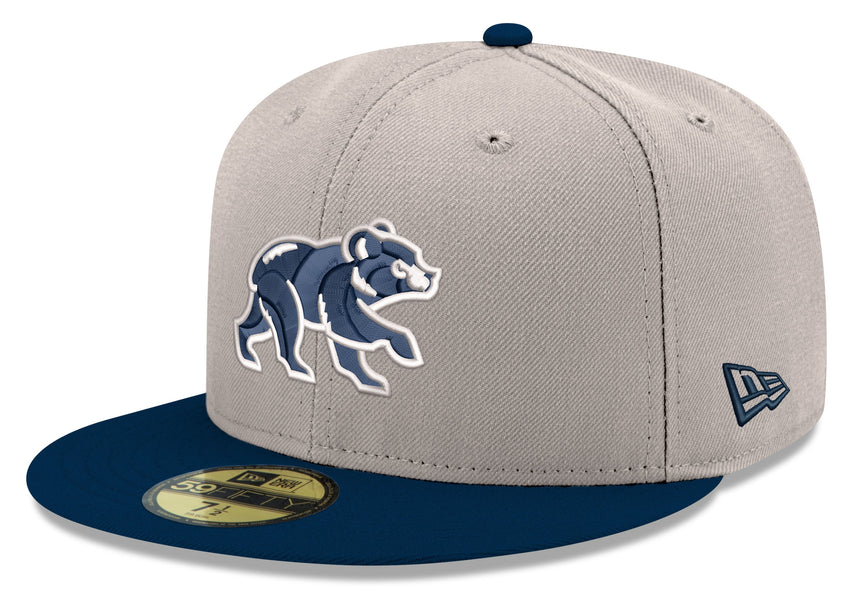 Chicago Cubs Stone/Navy Spring Training Bear New Era 59FIFTY Fitted Hat - Pro Jersey Sports