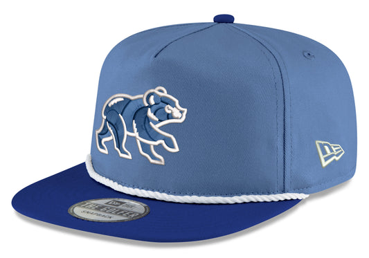 Chicago Cubs New Era Sky Blue/Royal Blue Spring Training Bear Golfer Snapback Adjustable Hat - Pro Jersey Sports