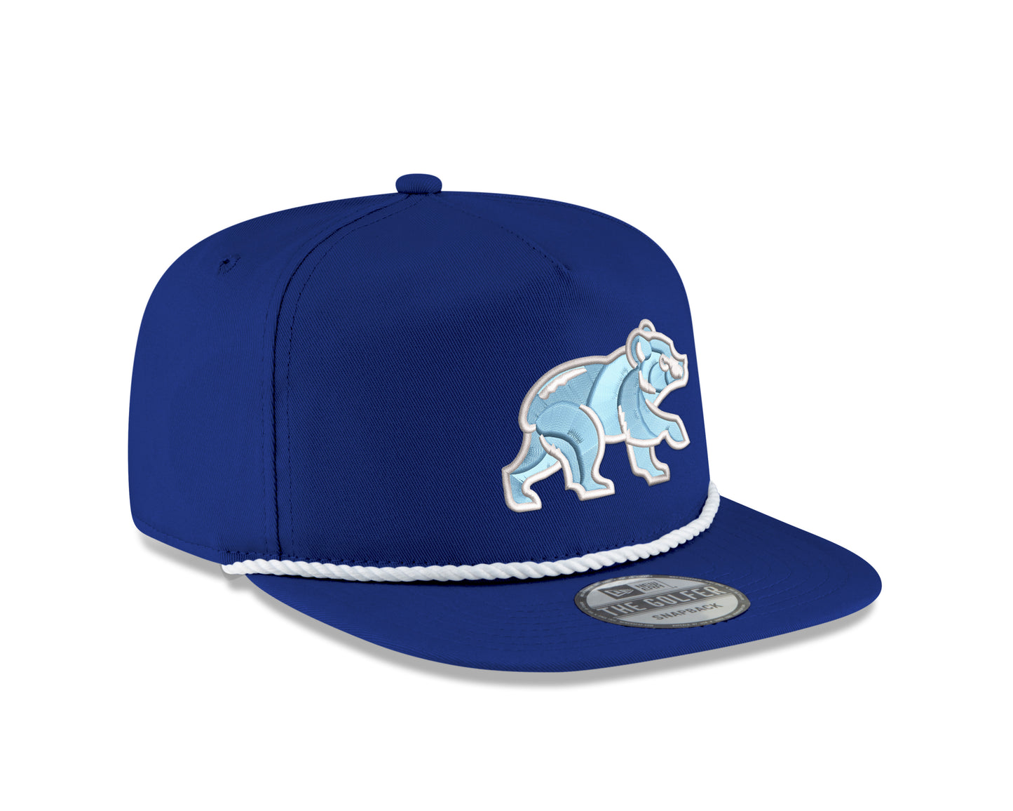 Chicago Cubs New Era Royal Blue Spring Training Bear Golfer Snapback Adjustable Hat