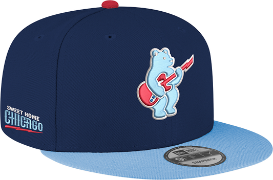 Chicago Cubs New Era Guitar Bear Alternate Navy/Sky Blue 9FIFTY Snapback Hat - Pro Jersey Sports