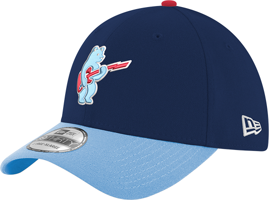 Chicago Cubs 2nd Alternate Guitar Bear Navy/Sky Blue New Era 39THIRTY Flex Hat - Pro Jersey Sports