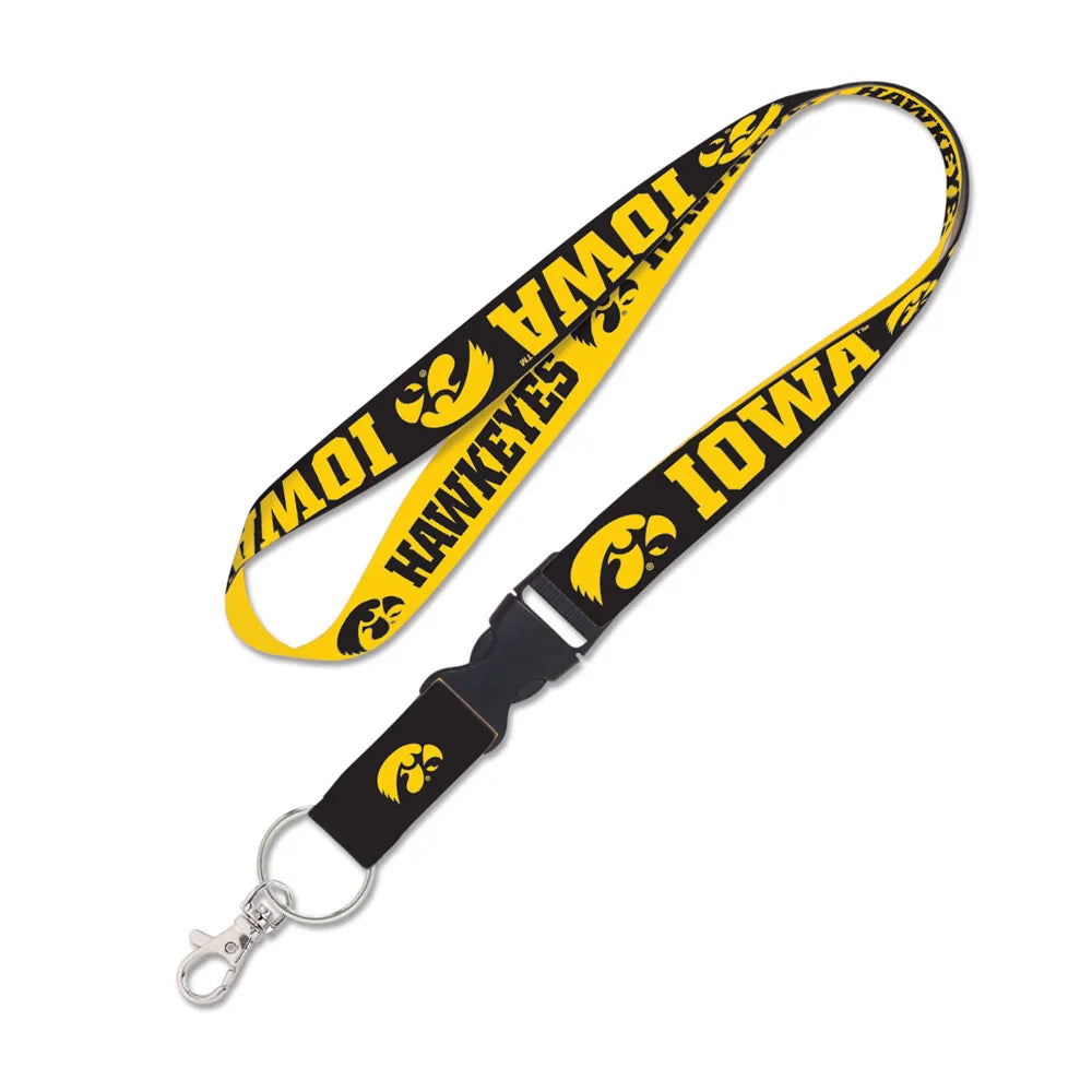 Iowa Hawkeyes Double Sided Lanyard With Detachable Buckle By Wincraft - Pro Jersey Sports