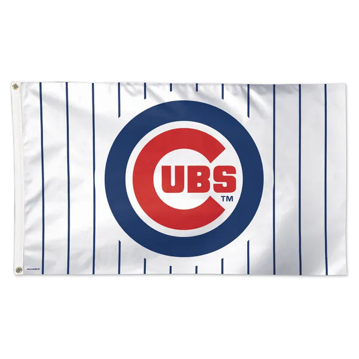 MLB Chicago Cubs Pinstripes 3X5 Deluxe Flag - Pro Jersey Sports